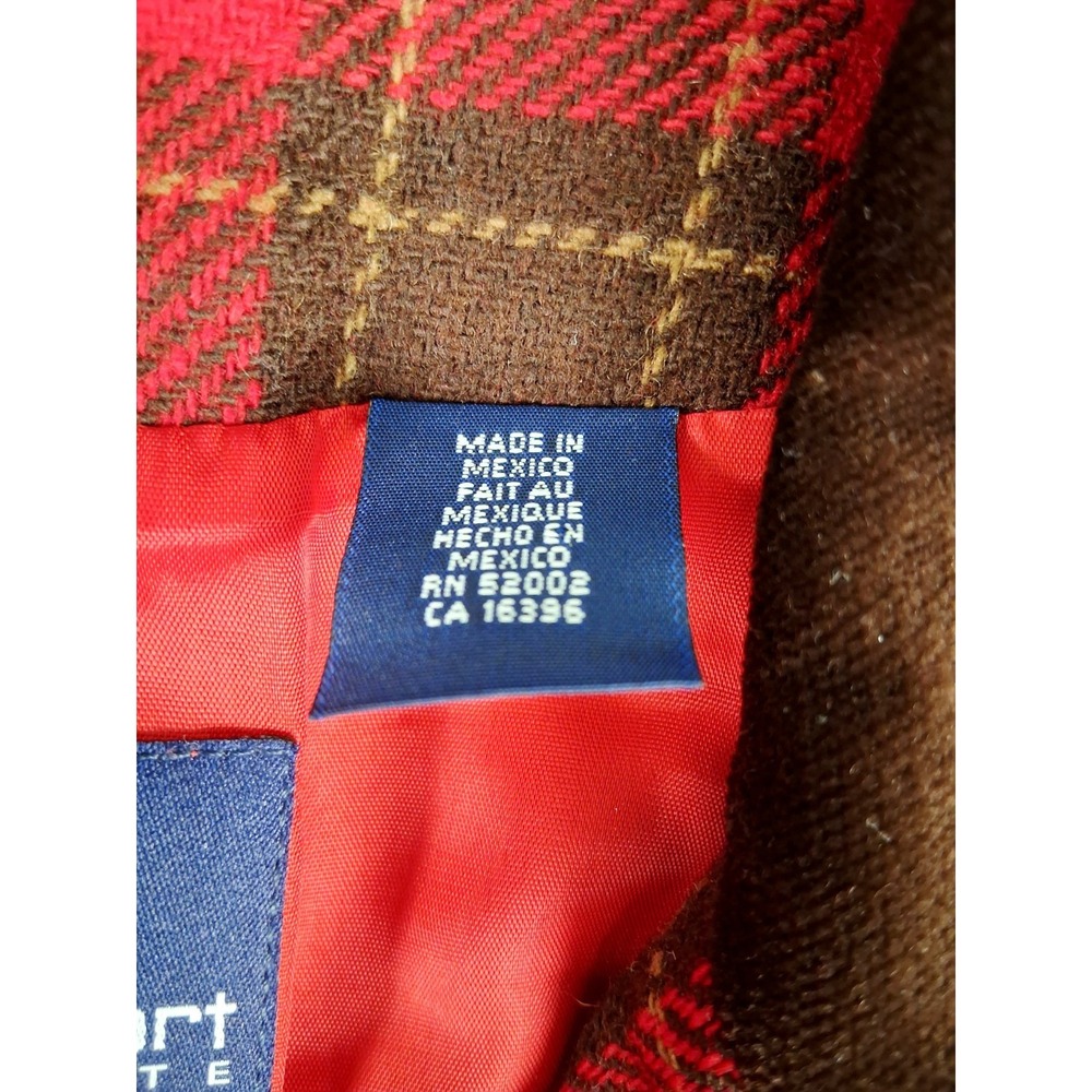 Vintage Liz Sport Plaid Blazer Wool‎ Red Tartan Womens 6 Petite Tailored Short - Picture 11 of 13